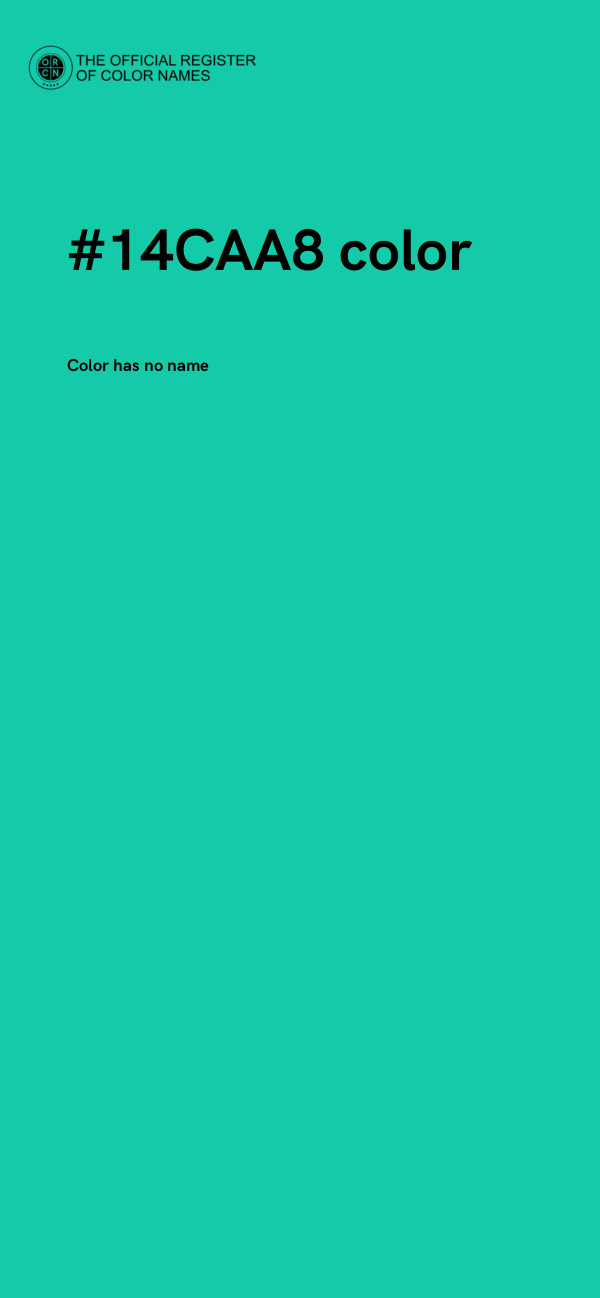 #14CAA8 color image