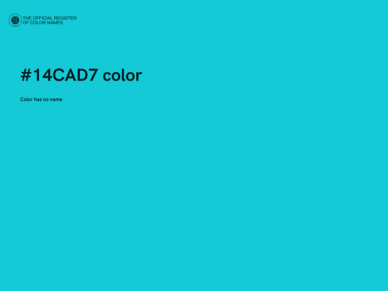 #14CAD7 color image