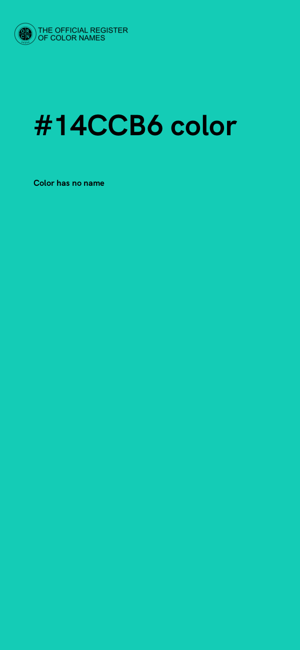 #14CCB6 color image
