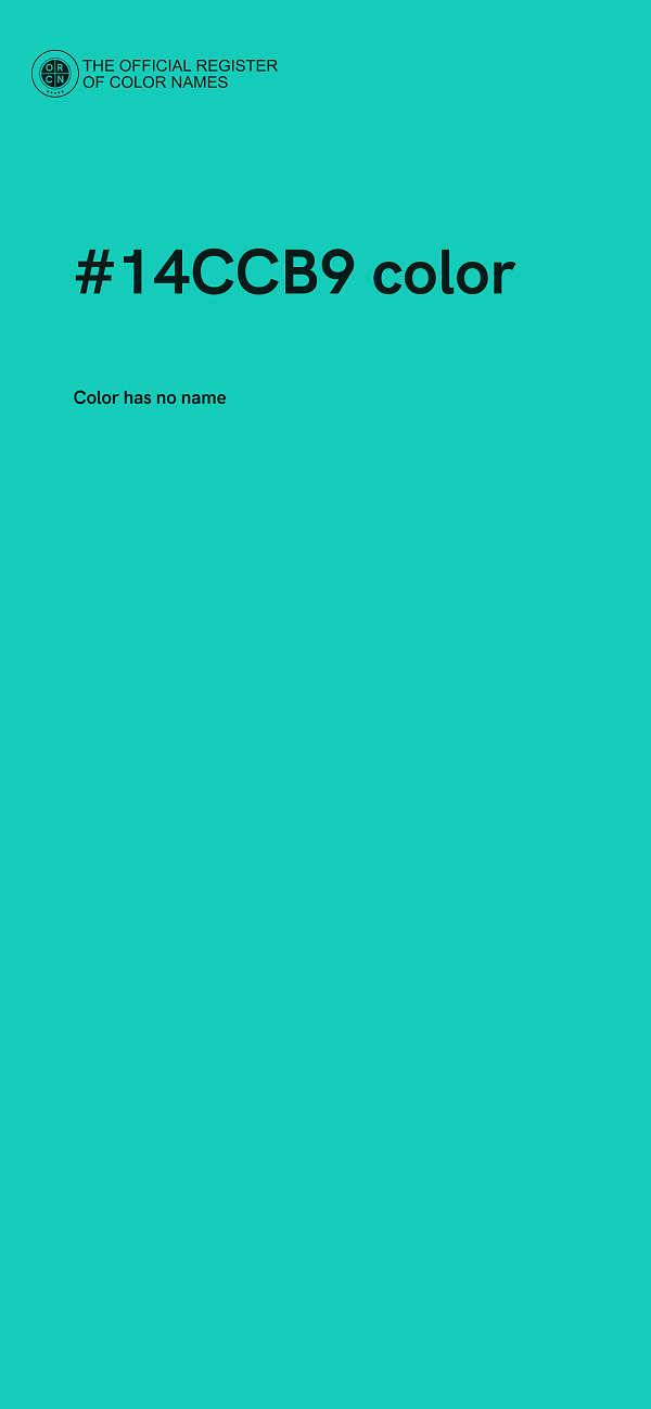 #14CCB9 color image