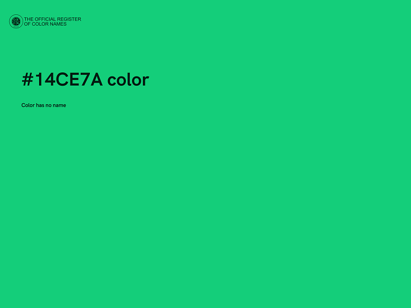 #14CE7A color image