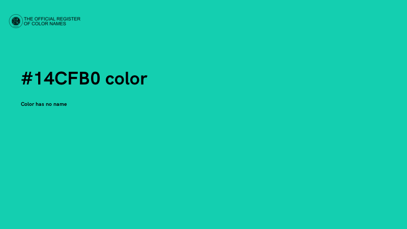 #14CFB0 color image
