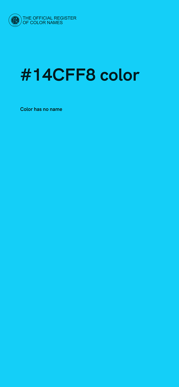 #14CFF8 color image