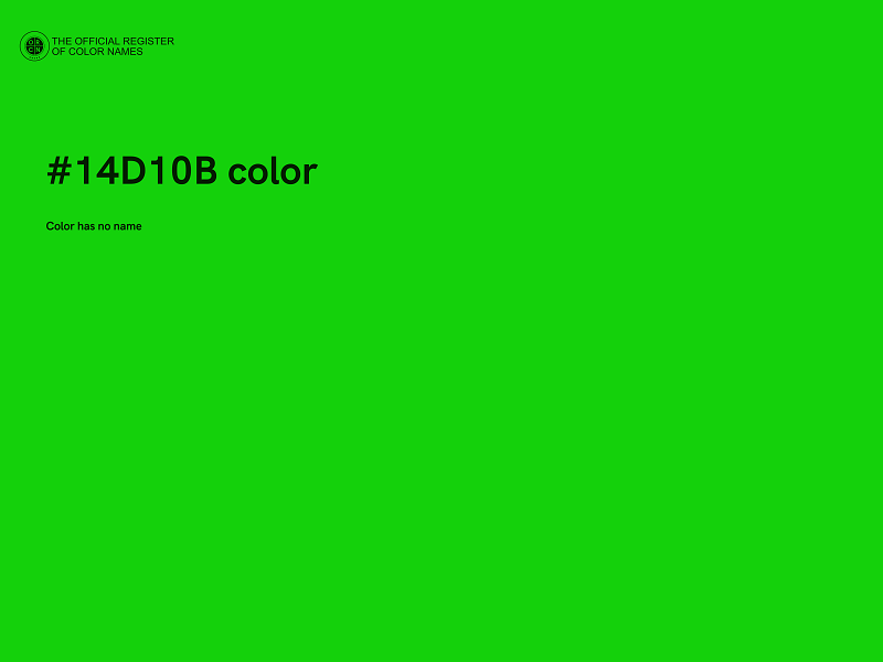 #14D10B color image