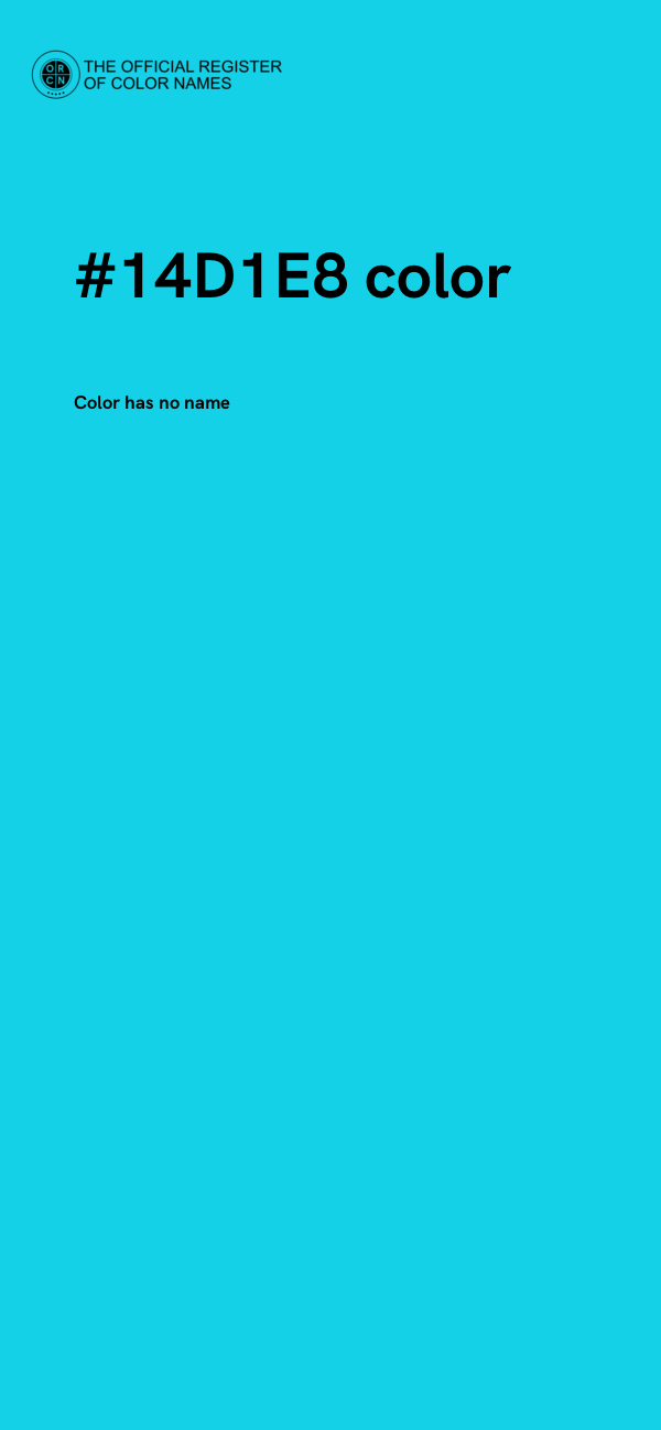 #14D1E8 color image