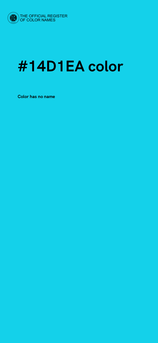 #14D1EA color image