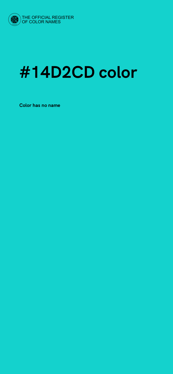 #14D2CD color image
