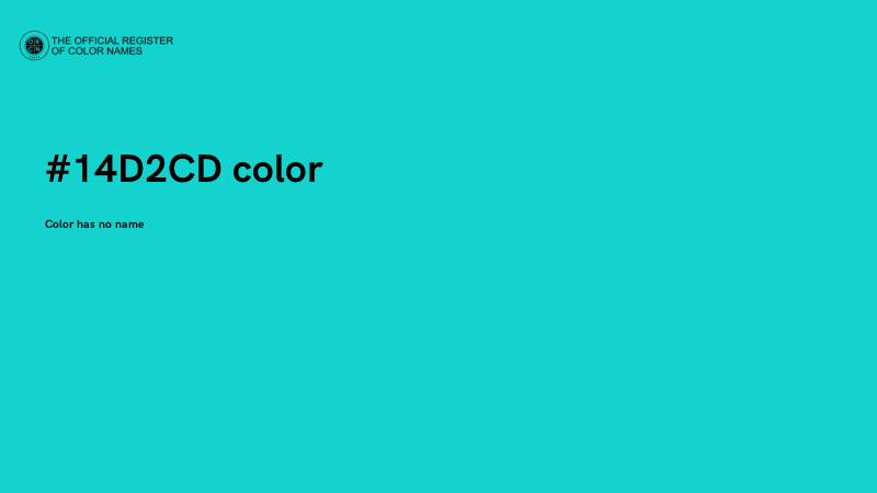 #14D2CD color image