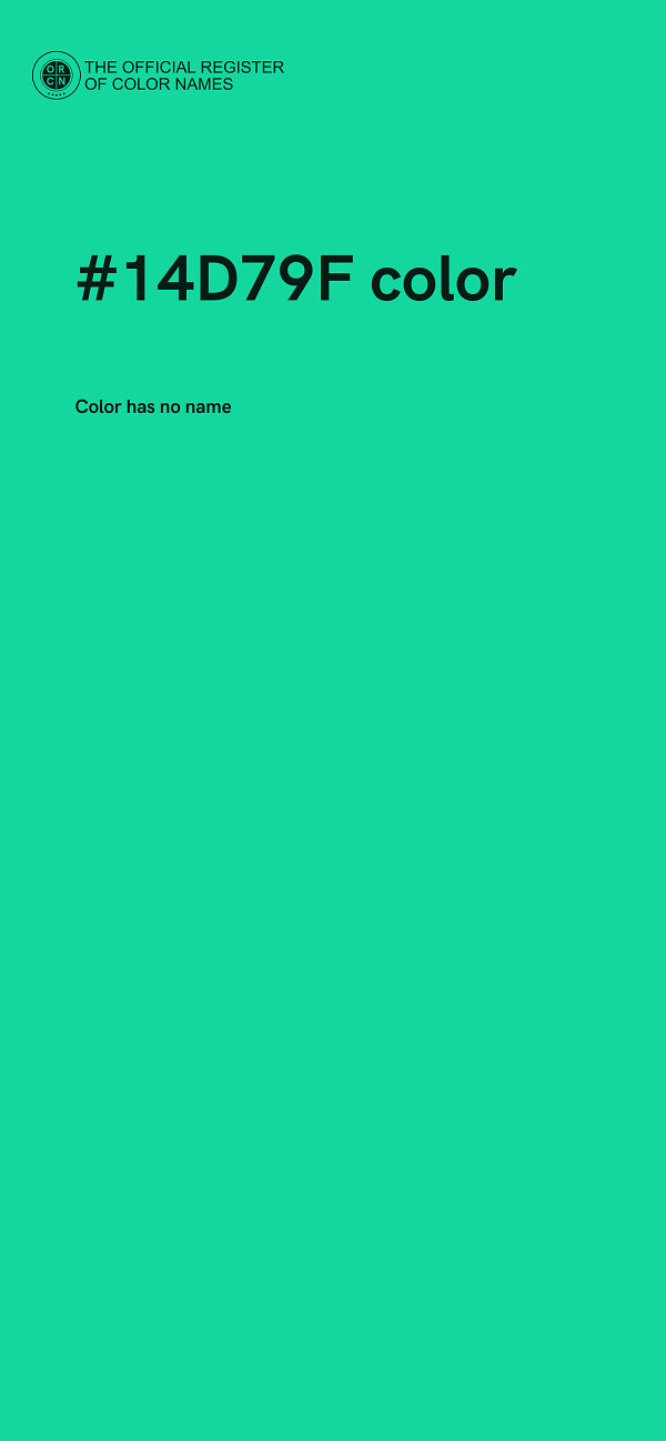 #14D79F color image