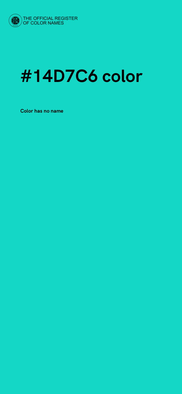 #14D7C6 color image