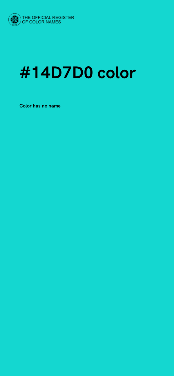#14D7D0 color image
