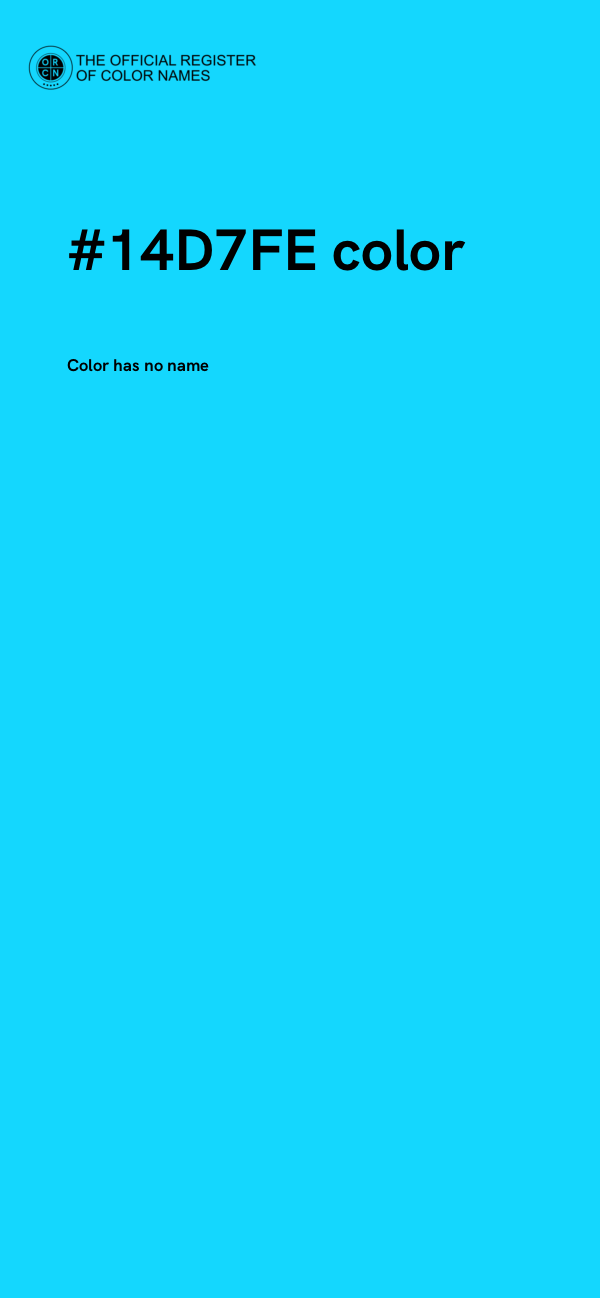 #14D7FE color image