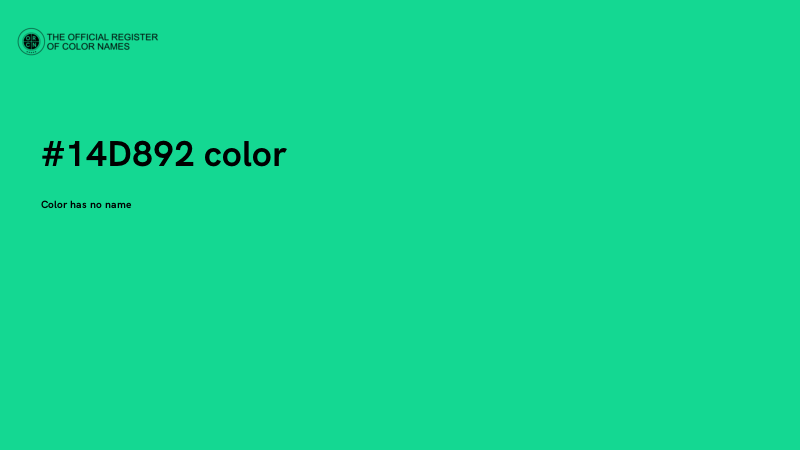 #14D892 color image