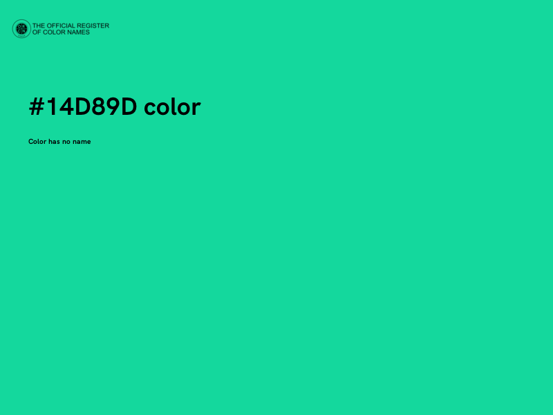 #14D89D color image