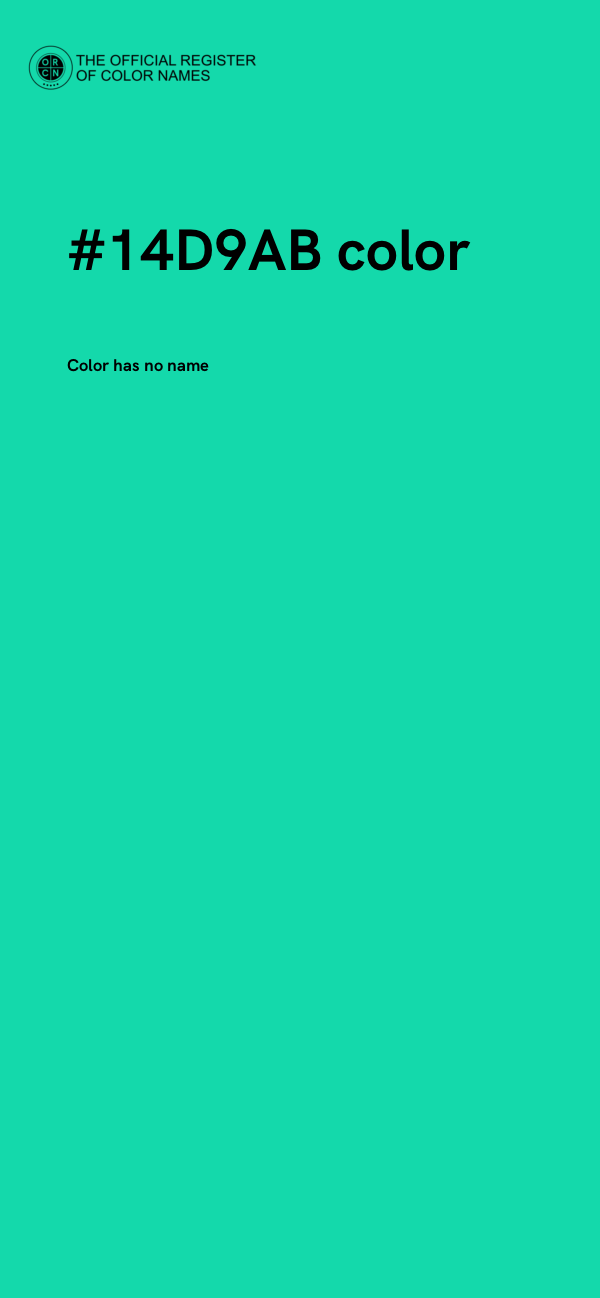 #14D9AB color image