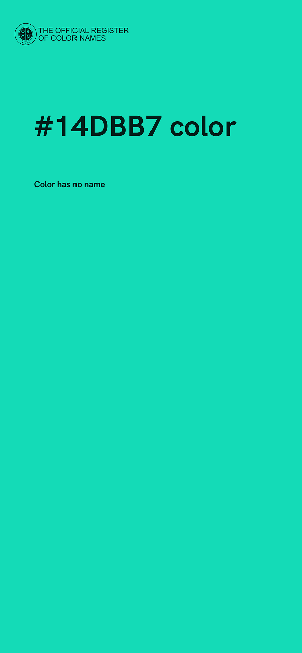 #14DBB7 color image