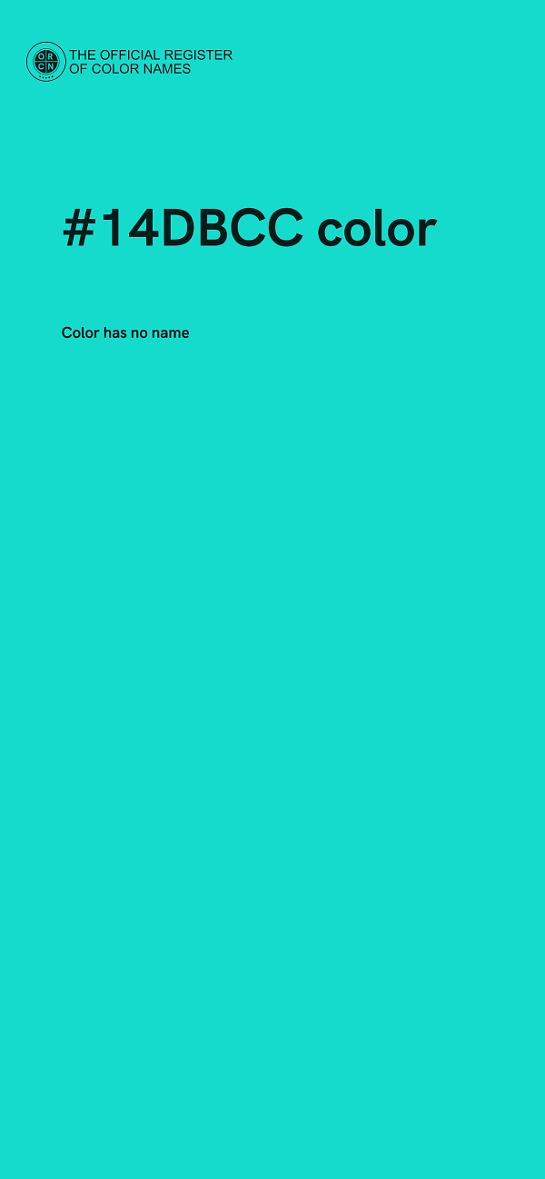#14DBCC color image