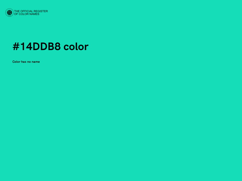 #14DDB8 color image