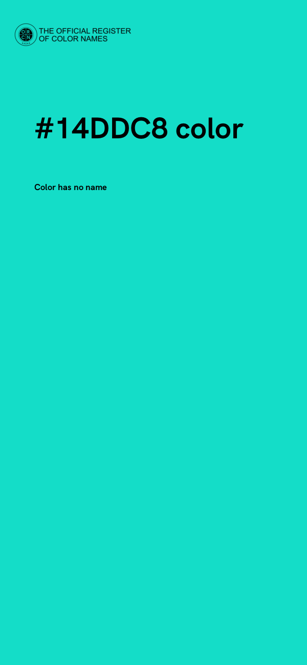 #14DDC8 color image