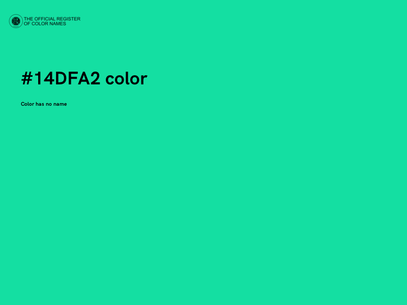 #14DFA2 color image