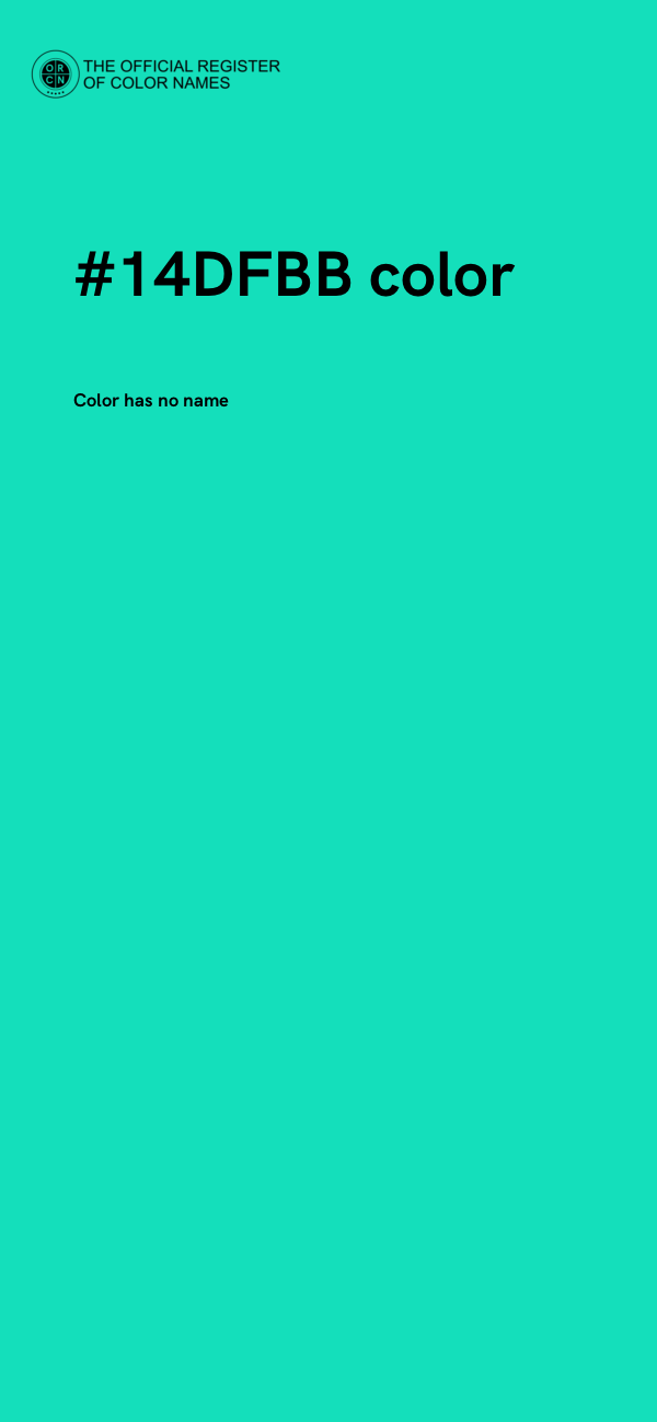 #14DFBB color image