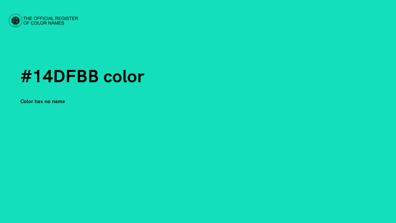 #14DFBB color image