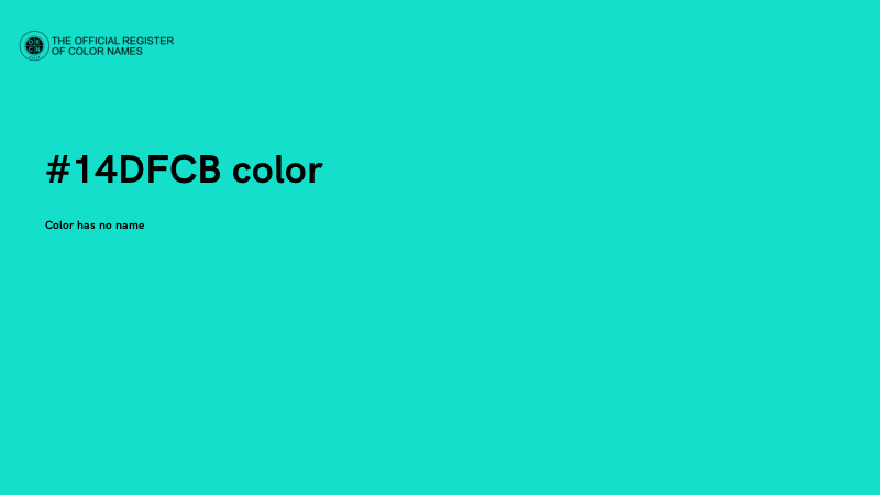 #14DFCB color image