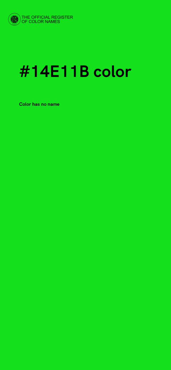#14E11B color image