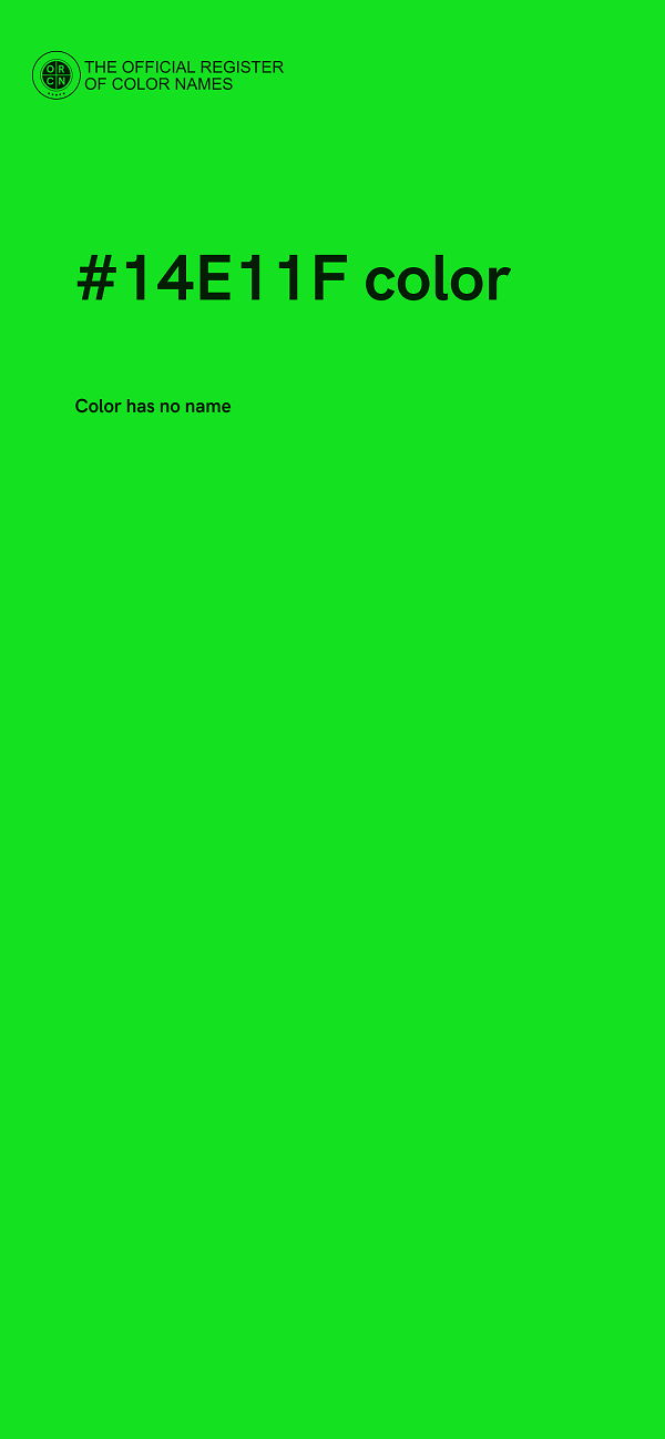 #14E11F color image