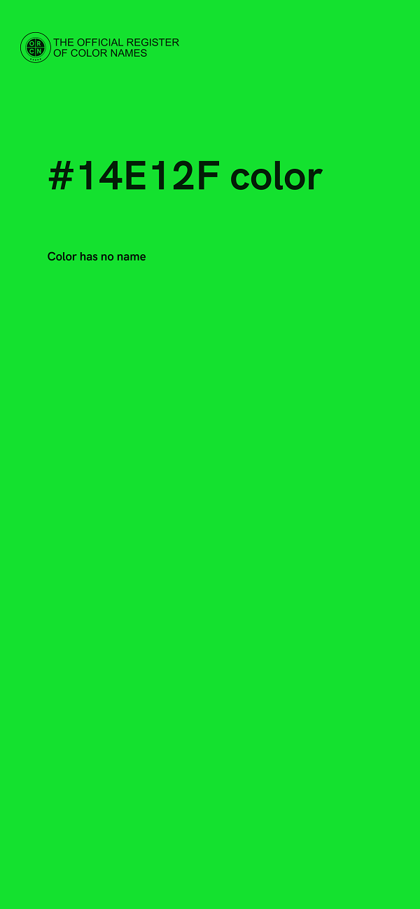 #14E12F color image