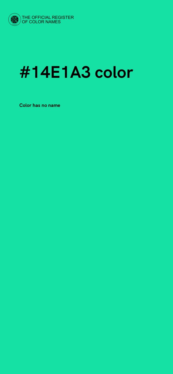 #14E1A3 color image