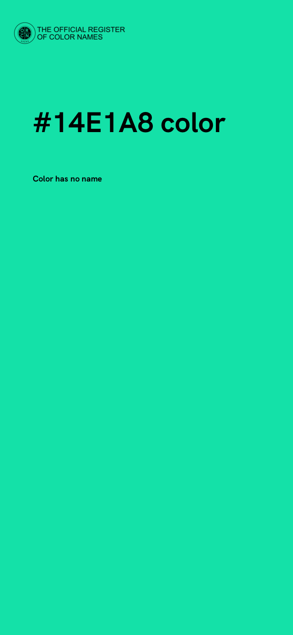 #14E1A8 color image