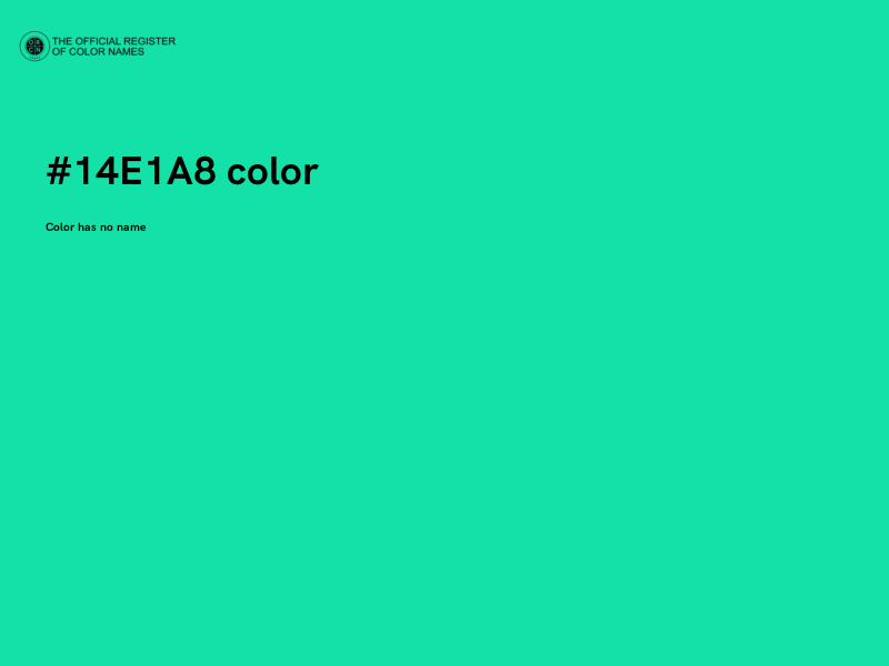 #14E1A8 color image