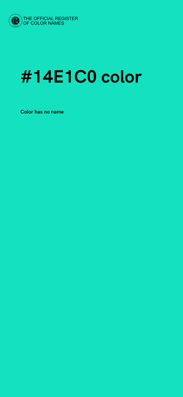 #14E1C0 color image