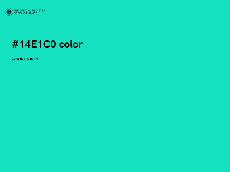 #14E1C0 color image