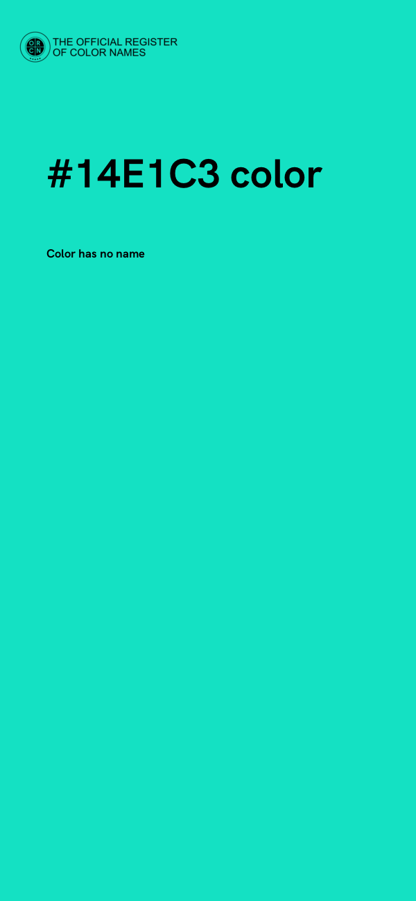 #14E1C3 color image