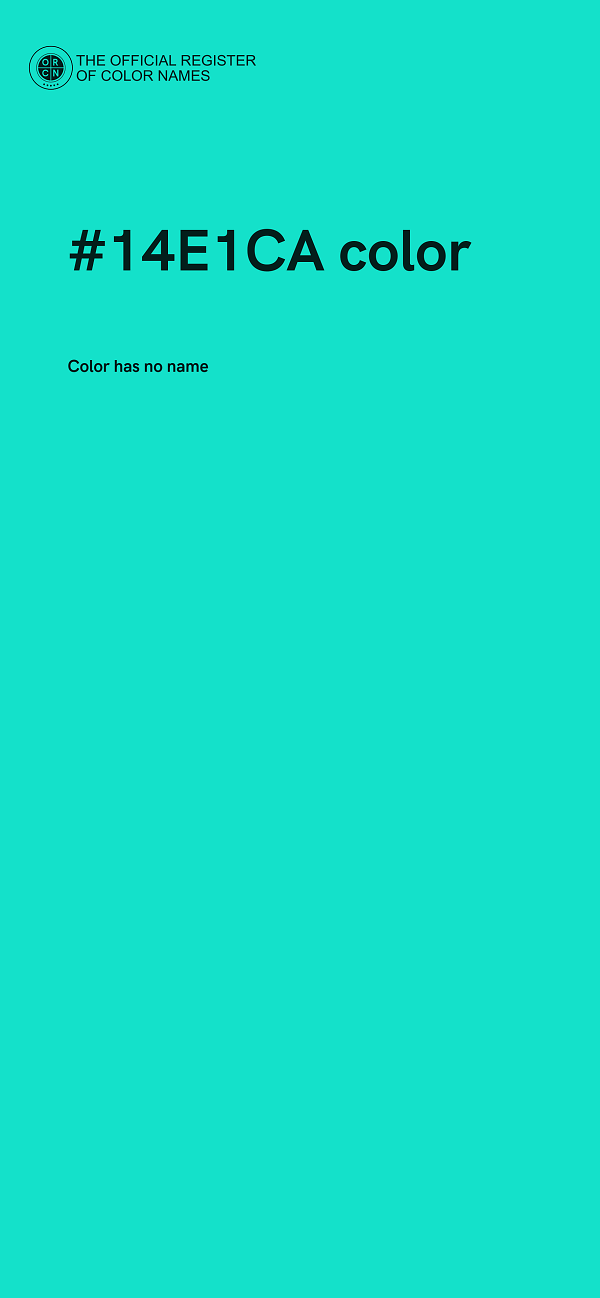 #14E1CA color image