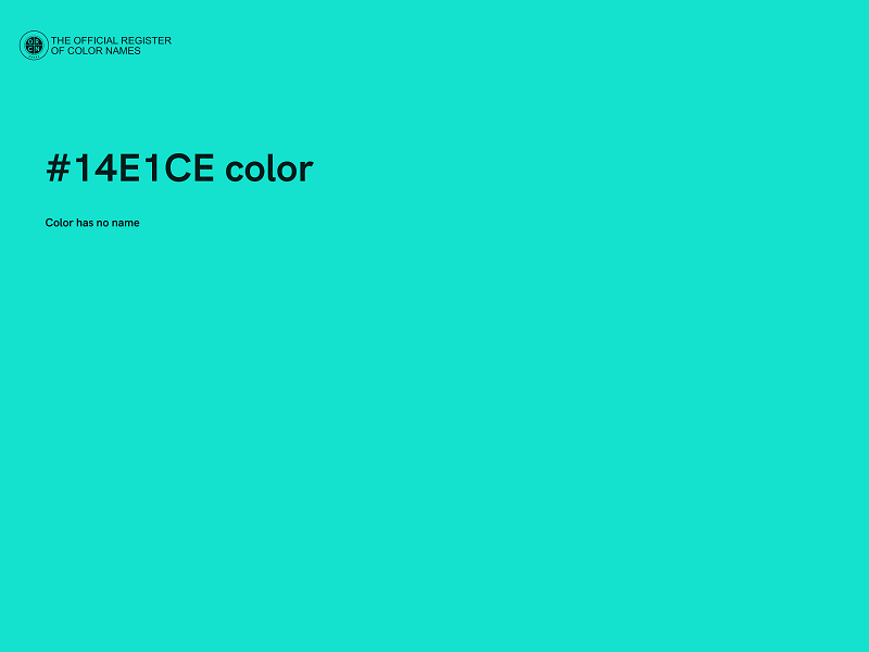 #14E1CE color image