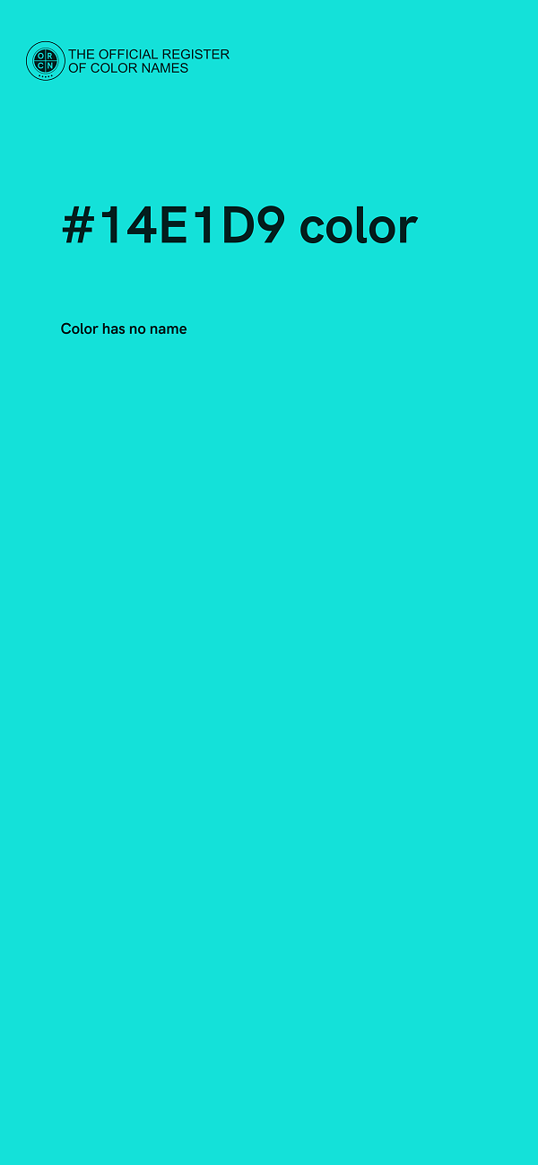 #14E1D9 color image