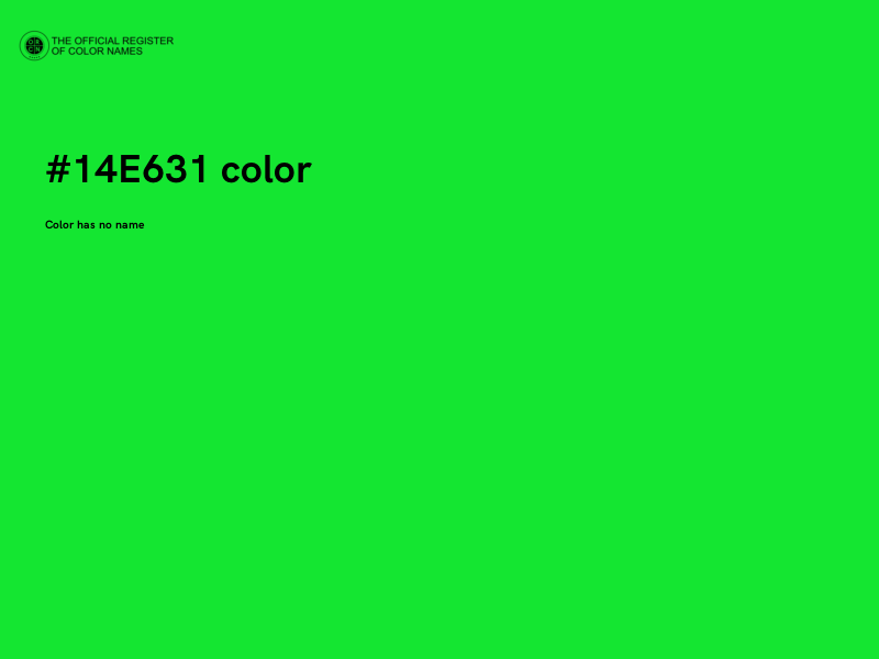 #14E631 color image