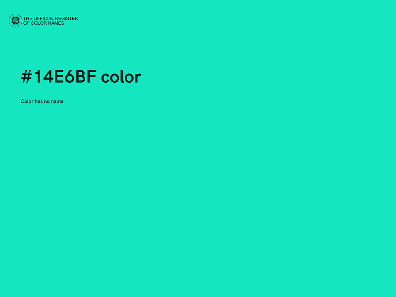 #14E6BF color image