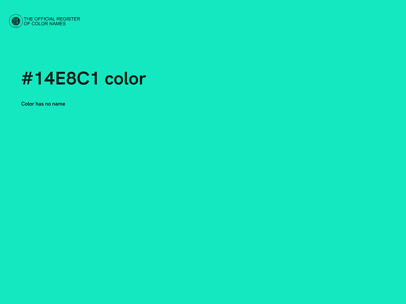 #14E8C1 color image