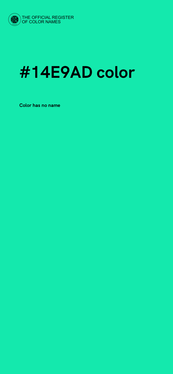 #14E9AD color image