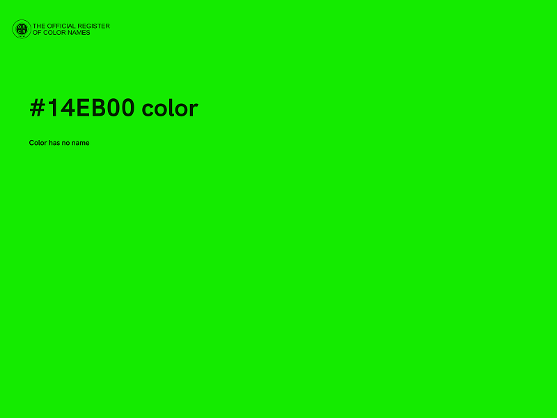 #14EB00 color image