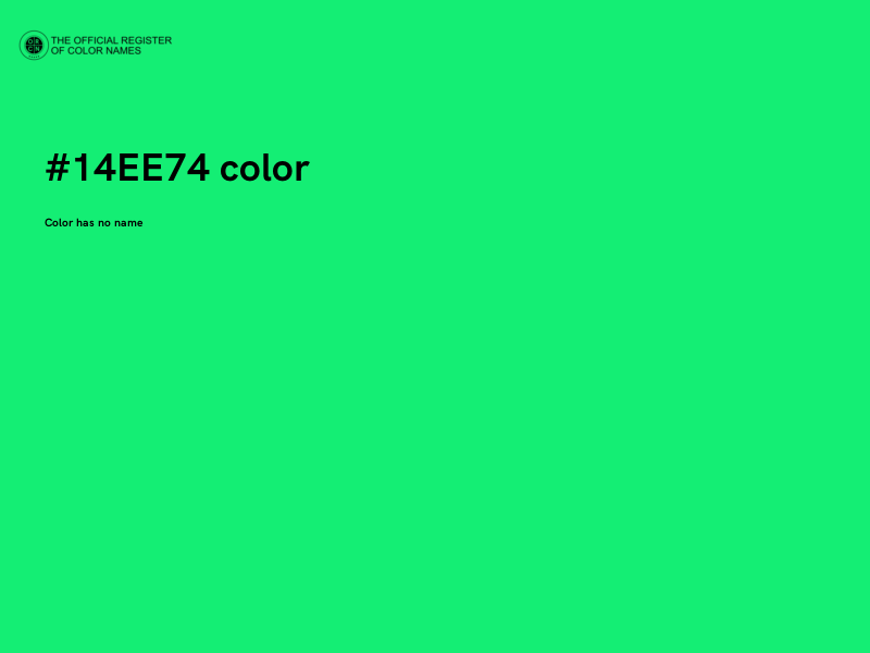 #14EE74 color image