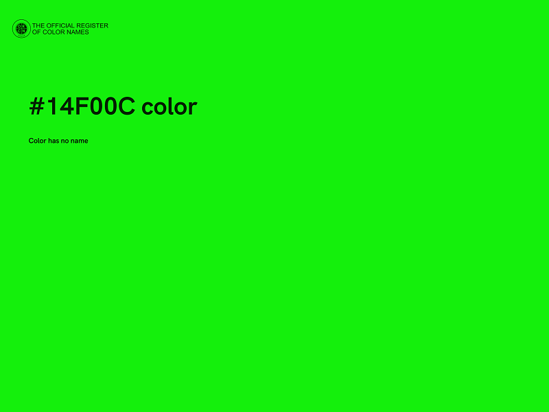 #14F00C color image
