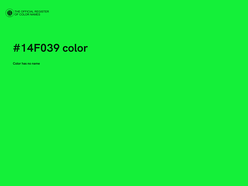 #14F039 color image