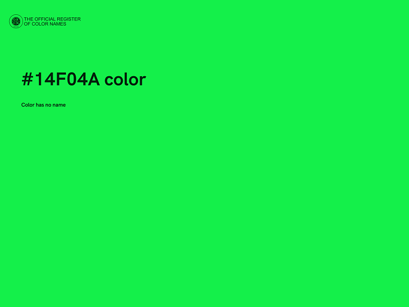 #14F04A color image