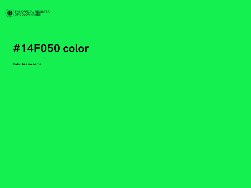 #14F050 color image