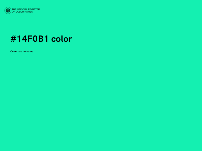 #14F0B1 color image